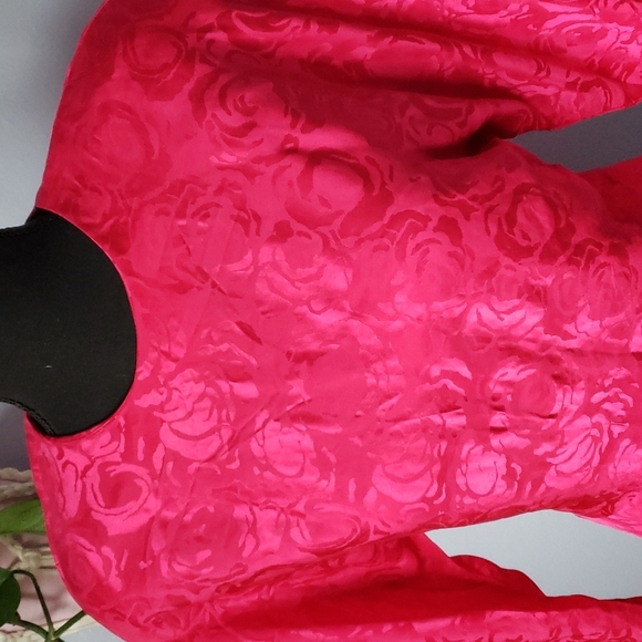 Vintage Point of View Collection Pink Silk Dress - Picture 2 of 7